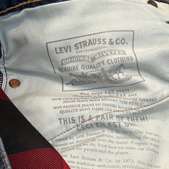 Levi's 511 Men's Plaid Slim Fit Denim Performance Jeans Plaid Lining 31W 32L - Picture 12 of 16